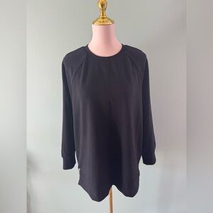 EFAN Black Ribbed Long Sleeve Top